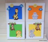 Conjunto de quadros safari