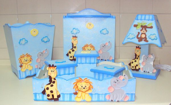 Kit bebe safari azul